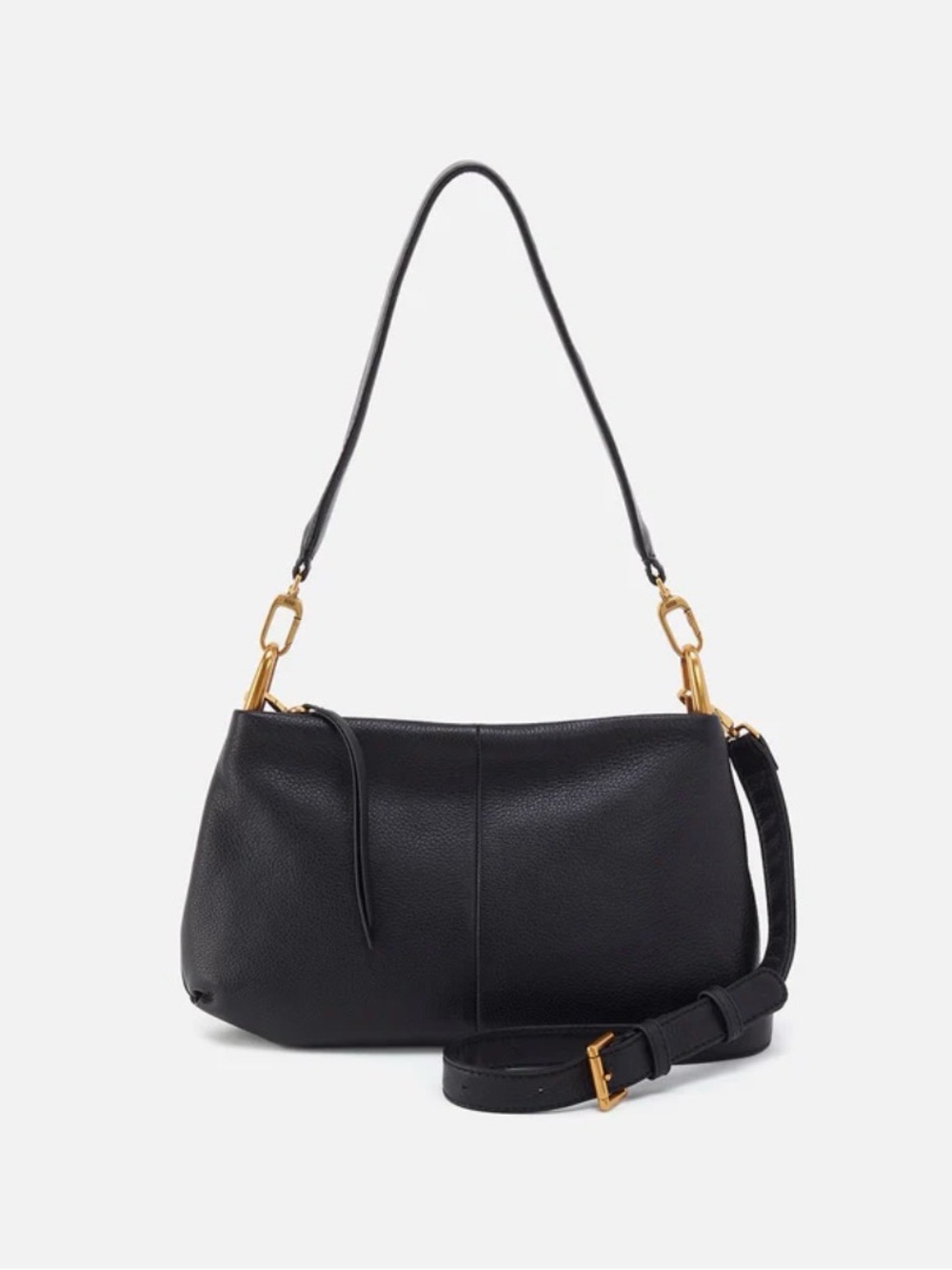 Hobo Black Leather Advanced Shoulder Crossbody Bag - Picture 7 of 10